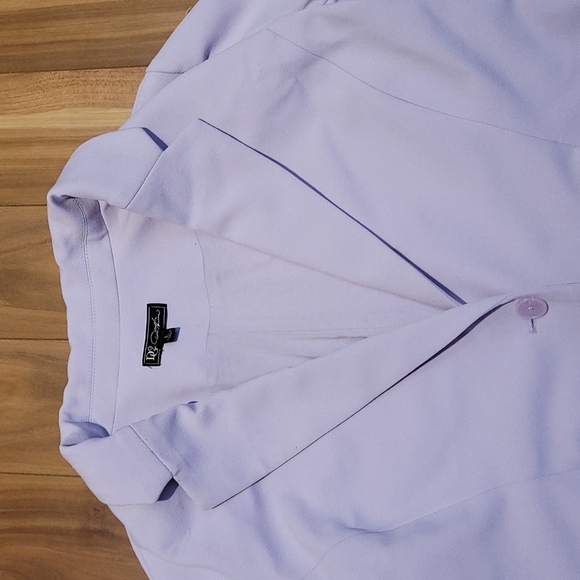 Nwt DIANE GILMAN printed stretch crepe blazer - Picture 4 of 5